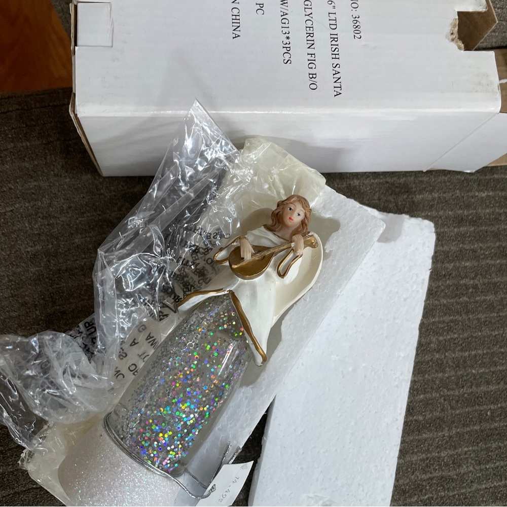 NEW Angel color-changing Night Light Glitter Snow Globe by Roman, Gift-able! - Picture 2 of 14